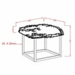 Furniture of America Saxton Contemporary Fabric Padded Short Bench in Black
