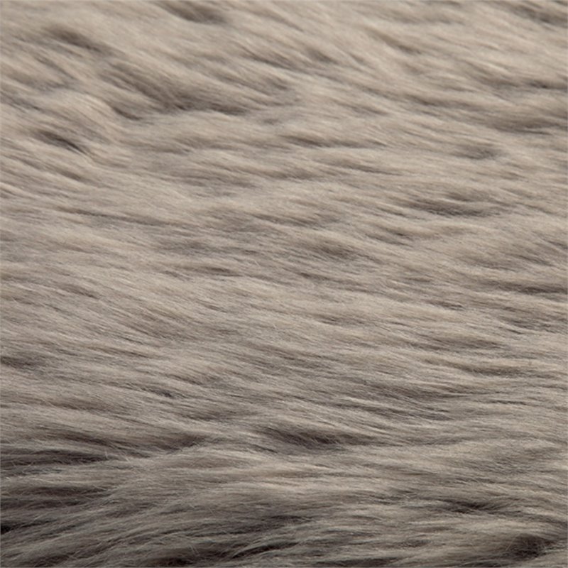 Furniture of America Saxton Contemporary Fabric Padded Long Bench in Gray