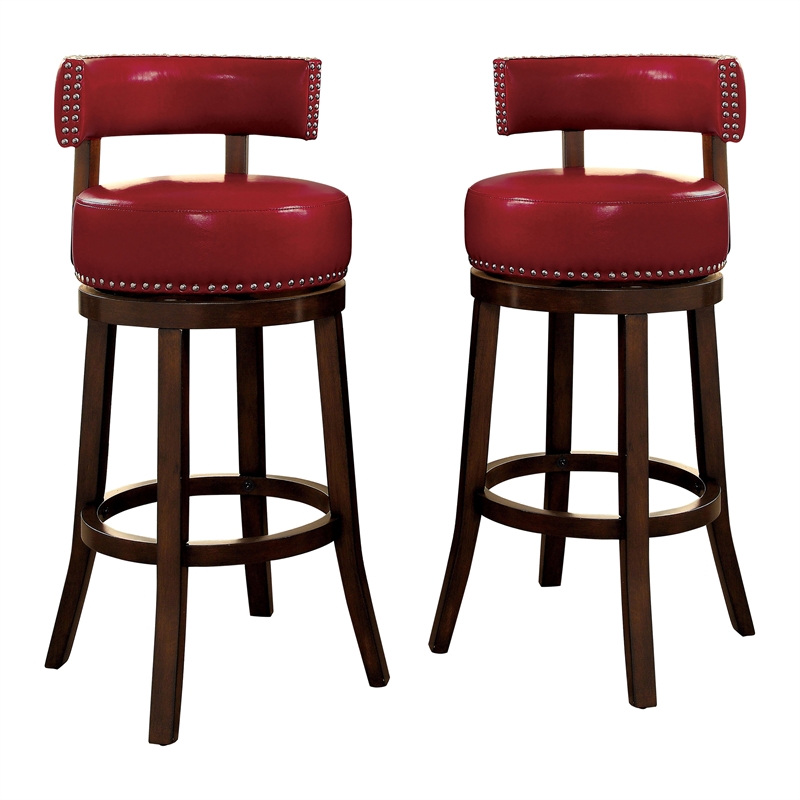 Faux Leather Bar Stool, Red Leather Bar Stools