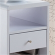 Furniture of America Grayso Engineered Wood 1-Drawer End Table in White