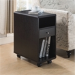Furniture of America Grayso Engineered Wood 1-Drawer End Table in Cappuccino