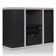 Furniture of America Vando Industrial Wood Multi-Storage Buffet in Black