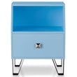 Furniture of America Jilah Modern Wood Storage End Table in Light Blue