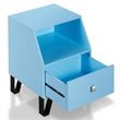 Furniture of America Jilah Modern Wood Storage End Table in Light Blue