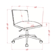 Furniture of America Bella Fabric Ergonomic Armless Office Chair in Brown