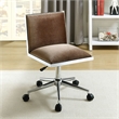 Furniture of America Bella Fabric Ergonomic Armless Office Chair in Brown