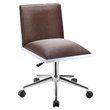 Furniture of America Bella Fabric Ergonomic Armless Office Chair in Brown