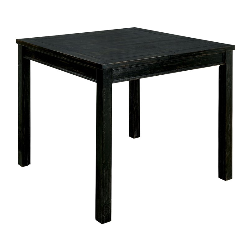 Furniture of America Delilah Wood 5-piece Counter Height Dining Set in Black