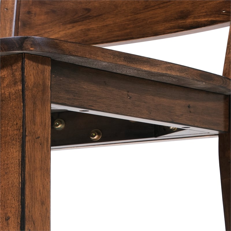 Furniture of America Elsbeth Wood Dining Side Chair in Walnut (Set of 2)