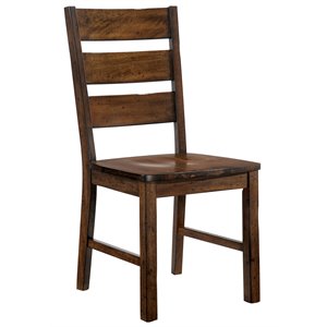 furniture of america elsbeth wood dining side chair in walnut (set of 2)