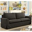 Furniture of America Osilla Transitional Fabric Upholstery Sofa in Gray