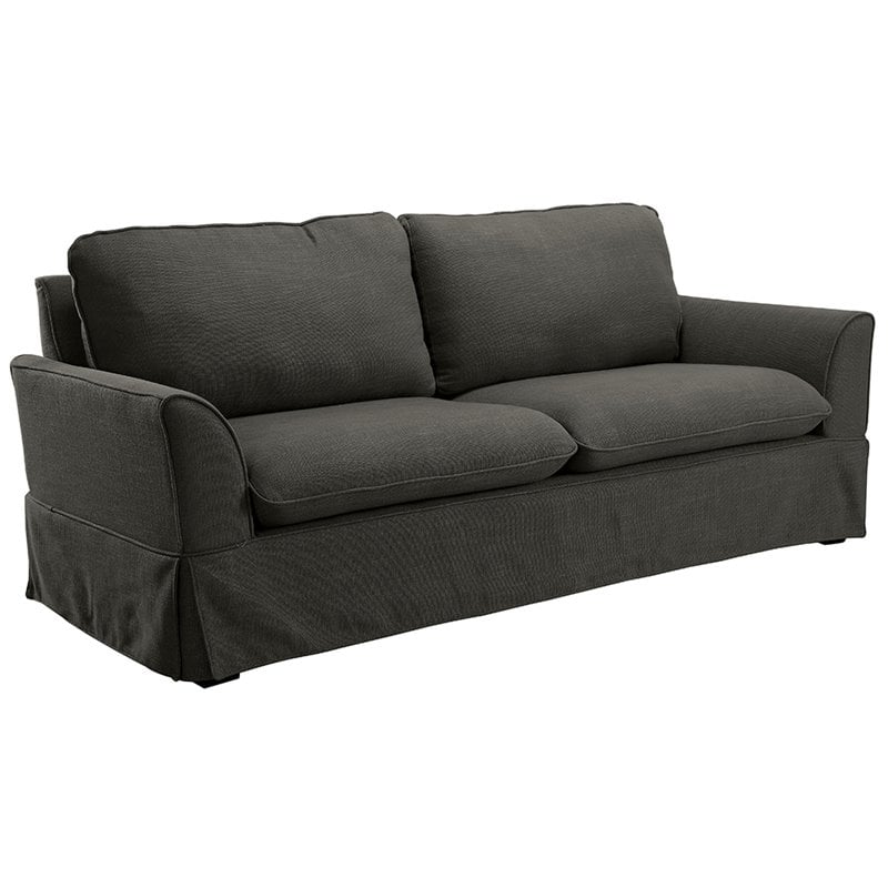 Furniture of America Osilla Transitional Fabric Upholstery Sofa in Gray