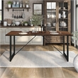 Furniture of America Elsbeth Industrial Wood Extendable Dining Table in Walnut