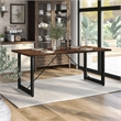 Furniture of America Elsbeth Industrial Wood Extendable Dining Table in Walnut
