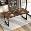 Furniture of America Elsbeth Industrial Wood Extendable Dining Table in Walnut