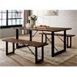 Furniture of America Elsbeth Wood 3-Piece Extendable Dining Set in Walnut