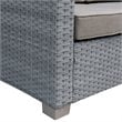 Furniture of America Condor Contemporary Wicker / Rattan Patio Sofa in Gray