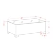 Furniture of America Condor Rattan Glass Top Patio Coffee Table in Gray