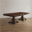 Furniture of America Traditional Eleanora Wood Pedestal Dining Table in Cherry