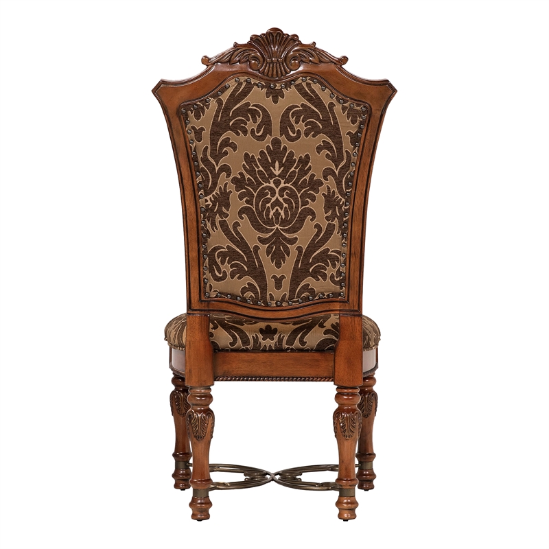 Furniture of America Eleanora Wood Dining Side Chair in Brown Cherry (Set of 2)