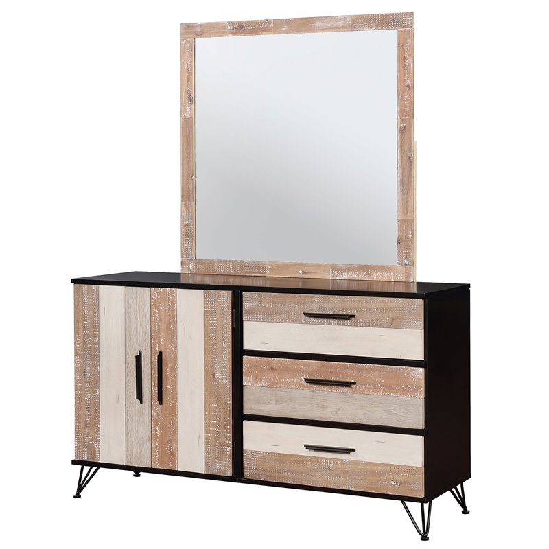 Furniture Of America Sizzon 2 Piece 3 Drawer Dresser And Mirror