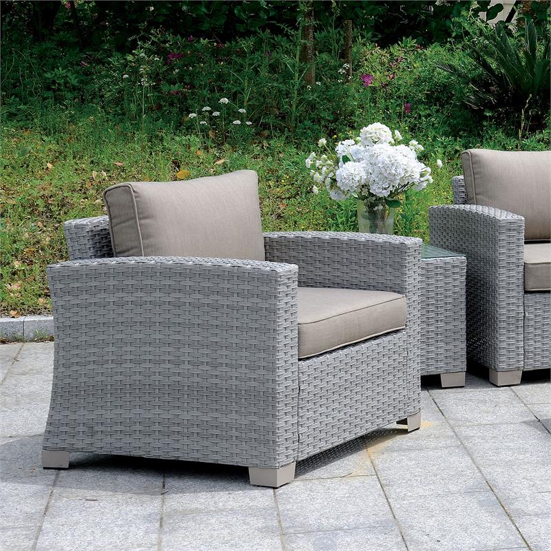 Faux rattan discount lounge furniture set