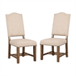 Furniture of America Kora Light Oak Fabric Dining Side Chair (Set of 2)