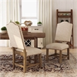 Furniture of America Kora Light Oak Fabric Dining Side Chair (Set of 2)
