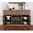 Furniture of America Kora Rustic Wood Multi-Storage Buffet in Light Oak