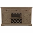 Furniture of America Kora Rustic Wood Multi-Storage Buffet in Light Oak