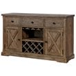 Furniture of America Kora Rustic Wood Multi-Storage Buffet in Light Oak