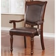 Furniture of America Simmons Wood Dining Arm Chair in Brown Cherry (Set of 2)