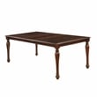 Furniture of America Simmons Wood Extendable Dining Table in Brown Cherry