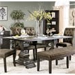 Furniture of America Kabini Rustic Wood Pedestal Dining Table in Antique Black
