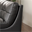 Furniture of America Onta Contemporary Faux Leather Accent Armless Chair in Gray