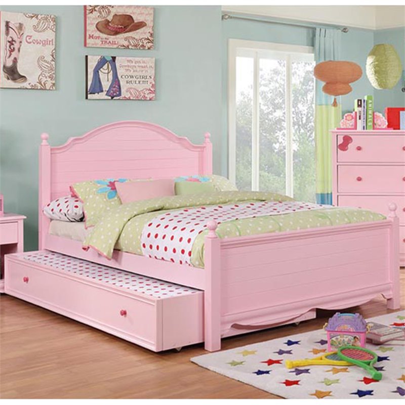 pink kids bed