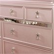 Furniture of America Appell 2-Piece Wood Rose Gold Dresser and Camel Back Mirror