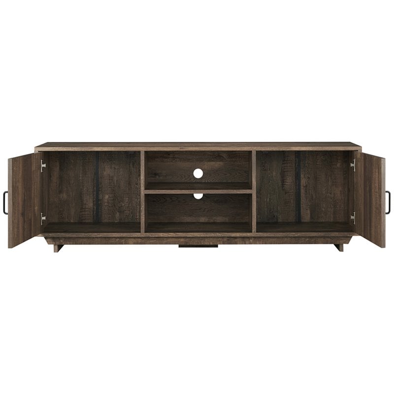 Furniture of America Krella Wood Rustic 62-Inch TV Stand in Reclaimed Oak