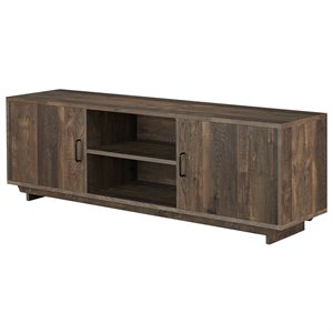 Furniture of America Krella Wood Rustic 62-Inch TV Stand in Reclaimed Oak