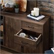 Furniture of America Galvin Rustic Wood 2-Drawer Buffet in Reclaimed Oak