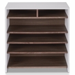Furniture of America Soren Modern Wood 5-Tier Shoe Rack in White and Brown