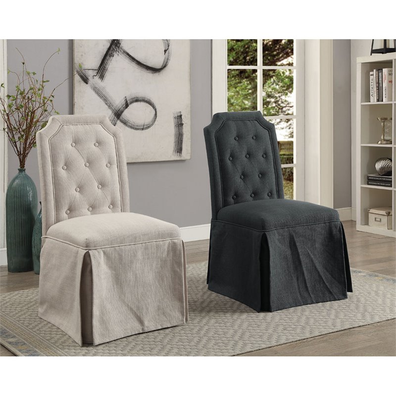 Furniture Of America Ellis Dining Side Chair In Gray Set Of 2