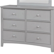 Furniture of America Dimanche Solid Wood Dresser and Mirror in Gray