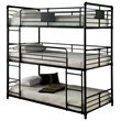 Furniture of America Bryon Metal Twin Triple Bunk Bed in Antique Black