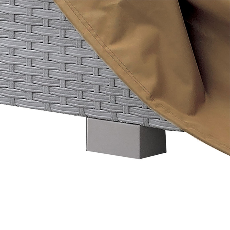 Furniture of America Gonda Fabric Patio Sofa Dust Cover in Light Brown