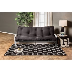 Furniture of America Brocko Contemporary Fabric 8-inch Futon Mattress in Black