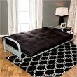Furniture of America Brocko Fabric 8-Inch Innerspring Futon Mattress in Black