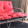 Furniture of America Vargas Fabric Cotton 6-inch Futon Mattress in Black and Red