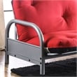 Furniture of America Vargas Fabric Cotton 6-inch Futon Mattress in Black and Red