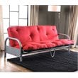 Furniture of America Vargas Fabric Cotton 6-inch Futon Mattress in Black and Red